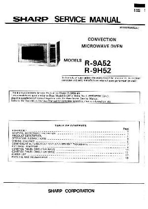 Сервисная инструкция Sharp R-9A52 ― Manual-Shop.ru