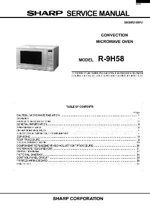 Сервисная инструкция Sharp R-9H58 ― Manual-Shop.ru