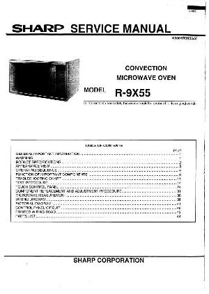 Сервисная инструкция Sharp R-9X55 ― Manual-Shop.ru