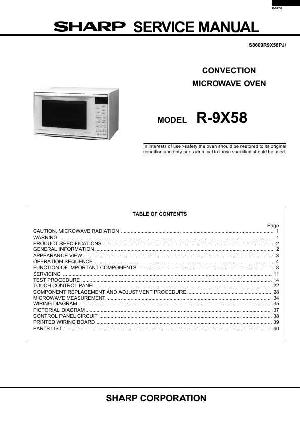 Сервисная инструкция Sharp R-9X58 ― Manual-Shop.ru