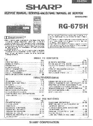 Сервисная инструкция Sharp RG-675H ― Manual-Shop.ru