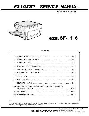 Service manual Sharp SF-1116 ― Manual-Shop.ru