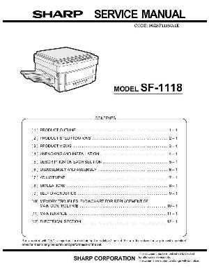 Сервисная инструкция Sharp SF-1118 ― Manual-Shop.ru