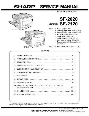 Сервисная инструкция Sharp SF-2020, SF-2120 ― Manual-Shop.ru