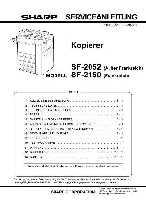Сервисная инструкция Sharp SF-2052, SF-2150, DE ― Manual-Shop.ru