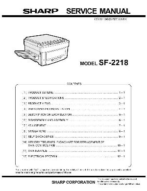 Service manual Sharp SF-2218 ― Manual-Shop.ru