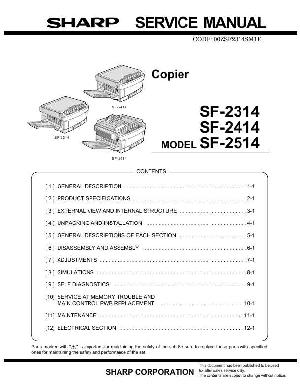 Сервисная инструкция Sharp SF-2314, SF-2414, SF-2514 ― Manual-Shop.ru
