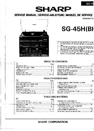 Сервисная инструкция Sharp SG-45H ― Manual-Shop.ru