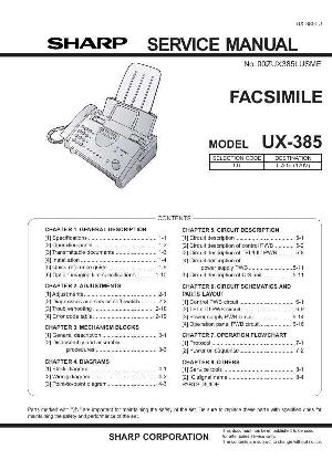 Service manual Sharp UX-385 ― Manual-Shop.ru