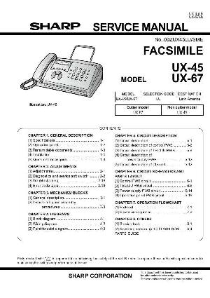 Service manual Sharp UX-45 67 ― Manual-Shop.ru