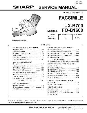 Сервисная инструкция Sharp UX-B700 ― Manual-Shop.ru