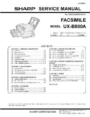 Сервисная инструкция Sharp UX-B800A ― Manual-Shop.ru