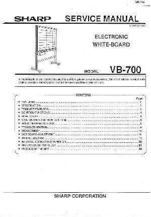 Сервисная инструкция Sharp VB-700 ― Manual-Shop.ru