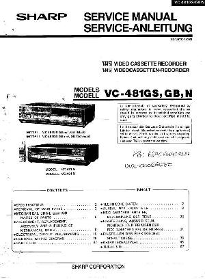 Сервисная инструкция Sharp VC-481GS GB N ― Manual-Shop.ru