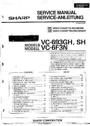 Сервисная инструкция Sharp VC-693GH SH, VC-6F3N ― Manual-Shop.ru