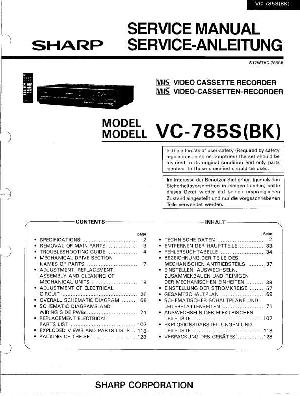 Сервисная инструкция Sharp VC-785S ― Manual-Shop.ru