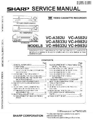 Service manual Sharp VC-A382U, VC-A582U, VC-A5833U, VC-H982U, VC-H983U, VC-H9833U ― Manual-Shop.ru