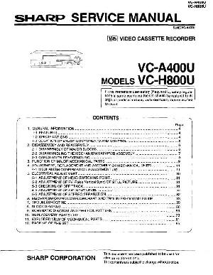 Service manual Sharp VC-A400U, VC-H800U ― Manual-Shop.ru