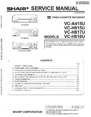 Сервисная инструкция Sharp VC-A415U, VC-H815U, VC-H817U, VC-H818U ― Manual-Shop.ru
