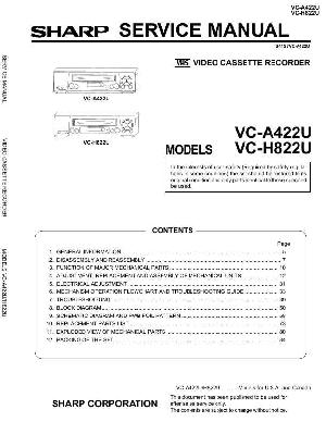 Сервисная инструкция Sharp VC-A422U, VC-H822U ― Manual-Shop.ru