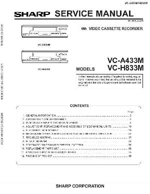 Сервисная инструкция Sharp VC-A433M, VC-H833M ― Manual-Shop.ru
