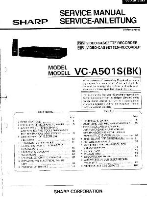 Сервисная инструкция Sharp VC-A501S ― Manual-Shop.ru