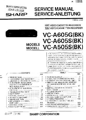 Сервисная инструкция Sharp VC-A505S, VC-A605G S ― Manual-Shop.ru