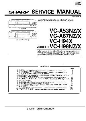 Сервисная инструкция Sharp VC-A53, VC-A67, VC-H94, VC-H98 ― Manual-Shop.ru
