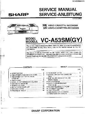 Сервисная инструкция Sharp VC-A53SM ― Manual-Shop.ru