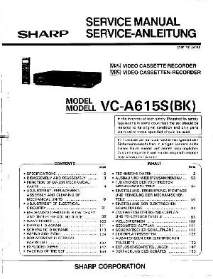 Сервисная инструкция Sharp VC-A615S ― Manual-Shop.ru