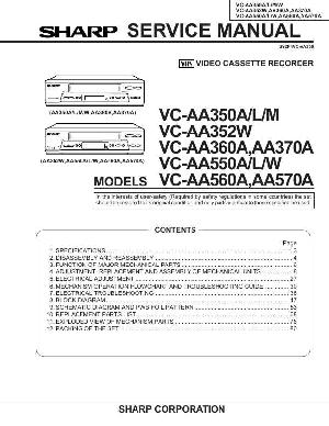 Сервисная инструкция Sharp VC-AA350, VC-AA352, VC-AA360, VC-AA370, VC-AA550, VC-AA560, VC-AA570 ― Manual-Shop.ru