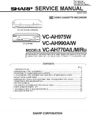 Сервисная инструкция Sharp VC-AH770RU, VC-AH975W, VC-AH990A W ― Manual-Shop.ru