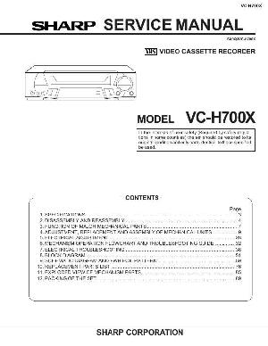 Сервисная инструкция Sharp VC-H700X ― Manual-Shop.ru