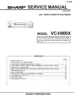 Сервисная инструкция Sharp VC-H800X ― Manual-Shop.ru