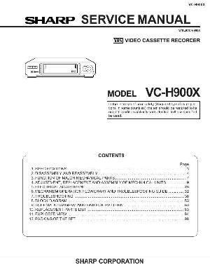 Сервисная инструкция Sharp VC-H900X ― Manual-Shop.ru