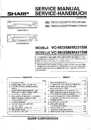 Сервисная инструкция Sharp VC-M23, VC-M231, VC-M43, VC-M431 ― Manual-Shop.ru