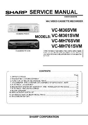Сервисная инструкция Sharp VC-M36SVM, VC-M361SVM, VC-H76SVM, VC-H761SVM ― Manual-Shop.ru