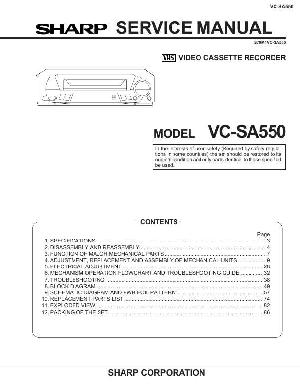 Сервисная инструкция Sharp VC-SA550 ― Manual-Shop.ru