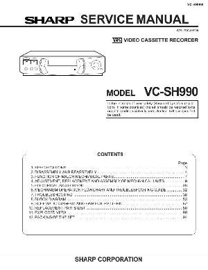 Сервисная инструкция Sharp VC-SH990 ― Manual-Shop.ru