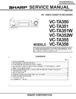 Сервисная инструкция Sharp VC-TA350, VC-TA351, VC-TA352 ― Manual-Shop.ru