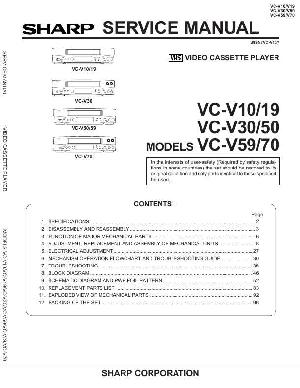 Сервисная инструкция Sharp VC-V10, VC-V19, VC-V30, VC-V50, VC-V59, VC-V70 ― Manual-Shop.ru