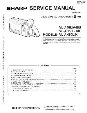 Сервисная инструкция Sharp VL-A40U, VL-A45U, VL-AH50, VL-AH60 ― Manual-Shop.ru