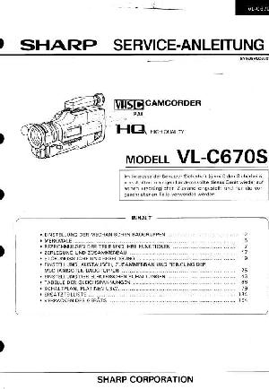 Сервисная инструкция SHARP VL-C670S DE ― Manual-Shop.ru