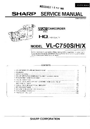 Сервисная инструкция Sharp VL-C750 ― Manual-Shop.ru