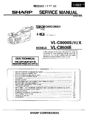 Сервисная инструкция Sharp VL-C8000, VL-C8500E ― Manual-Shop.ru