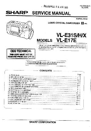 Сервисная инструкция Sharp VL-E17E, VL-E31 ― Manual-Shop.ru