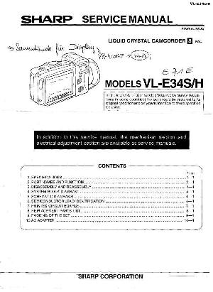 Сервисная инструкция Sharp VL-E34 ― Manual-Shop.ru