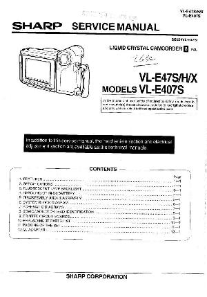 Сервисная инструкция Sharp VL-E47, VL-E407 ― Manual-Shop.ru