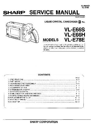 Сервисная инструкция Sharp VL-E66, VL-E78E ― Manual-Shop.ru