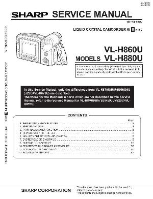 Сервисная инструкция Sharp VL-H860U, VC-H880U ― Manual-Shop.ru